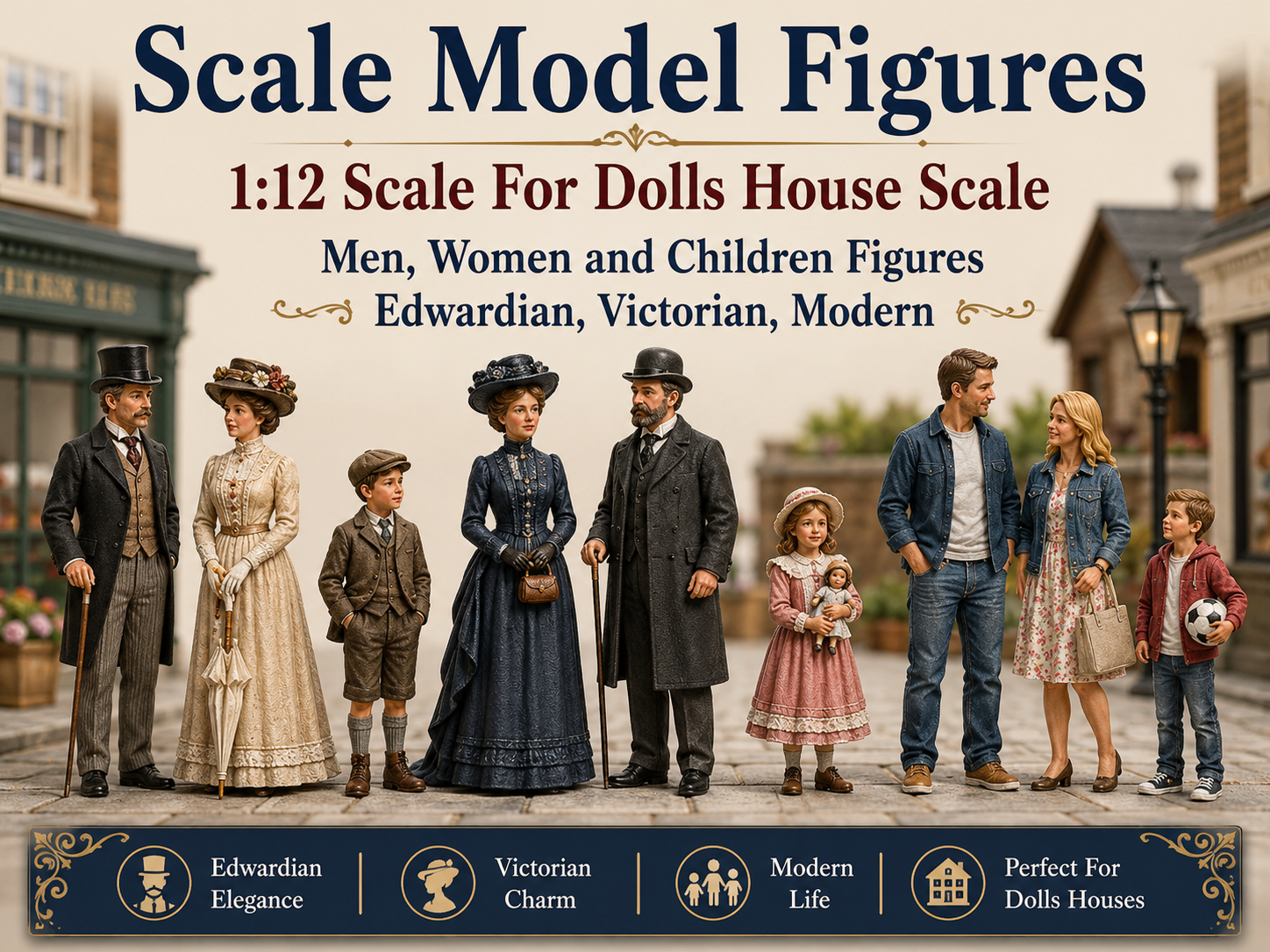 1:12 Scale Figures For Dolls House Scale