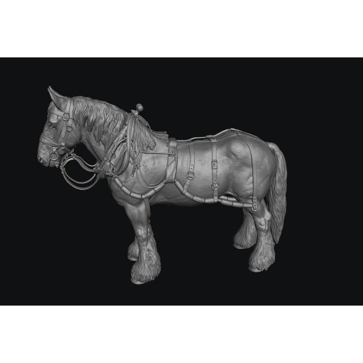 SWF004 Shire Horse A with Canal Boat Pulling Harness