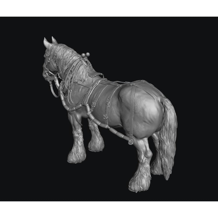 SWF004 Shire Horse A with Canal Boat Pulling Harness