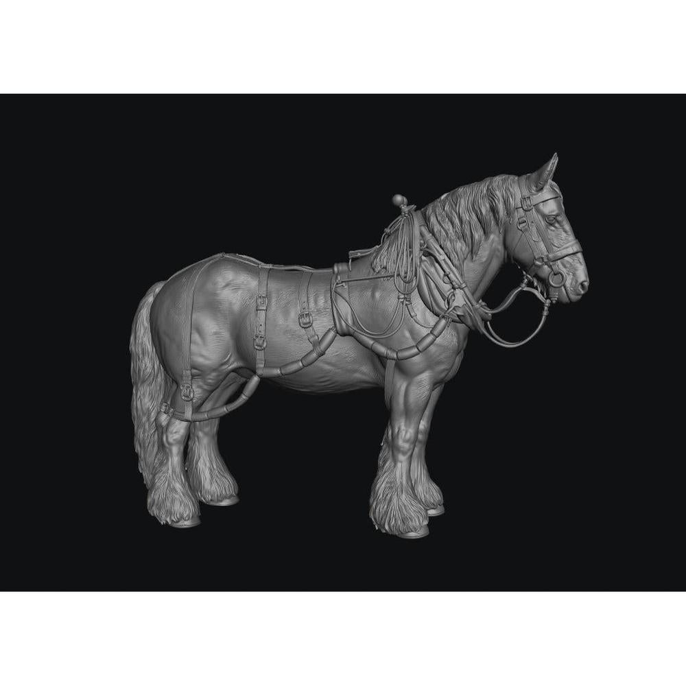 SWF004 Shire Horse A with Canal Boat Pulling Harness