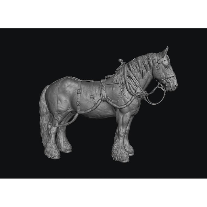 SWF004 Shire Horse A with Canal Boat Pulling Harness