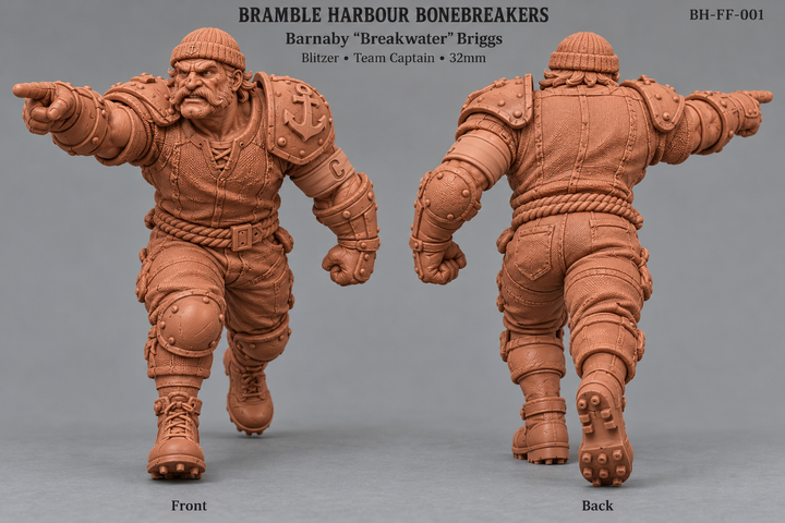 BH-FF-001 — Barnaby “Breakwater” Briggs Blitzer | Blood Bowl|32mm