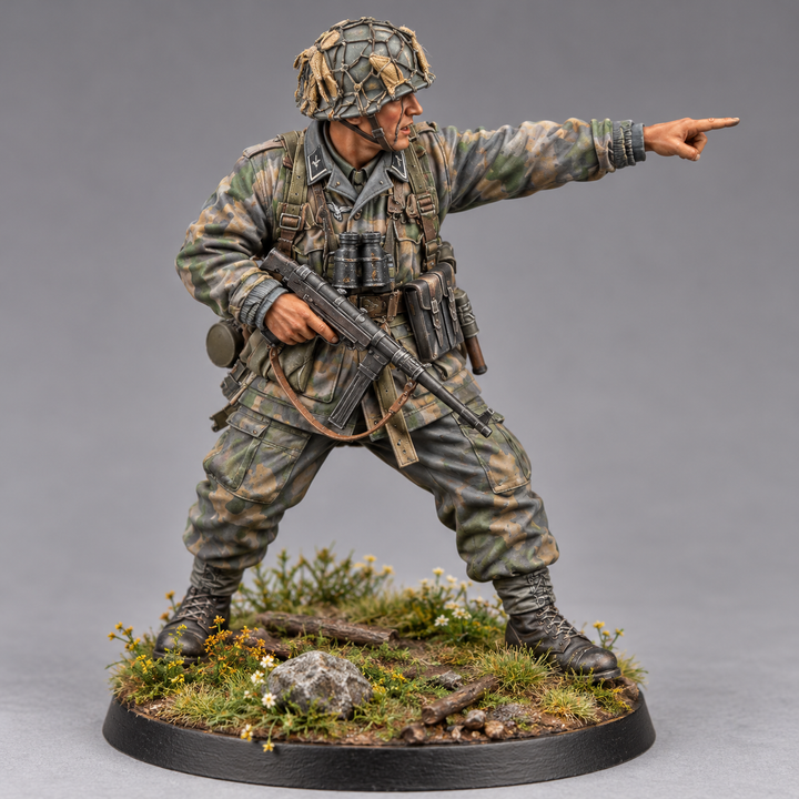 GW-FJ-001 German Paratrooper Officer Standing Pointing