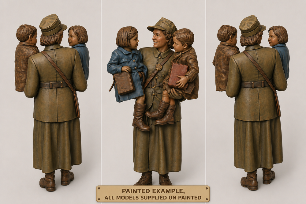 SW9376 WW2 Conductress or Clippie with Child Evacuees