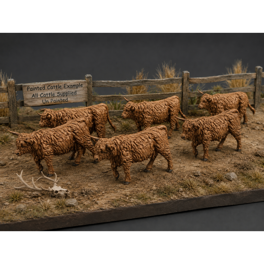 SWF002 Highland Cows Walking x 6