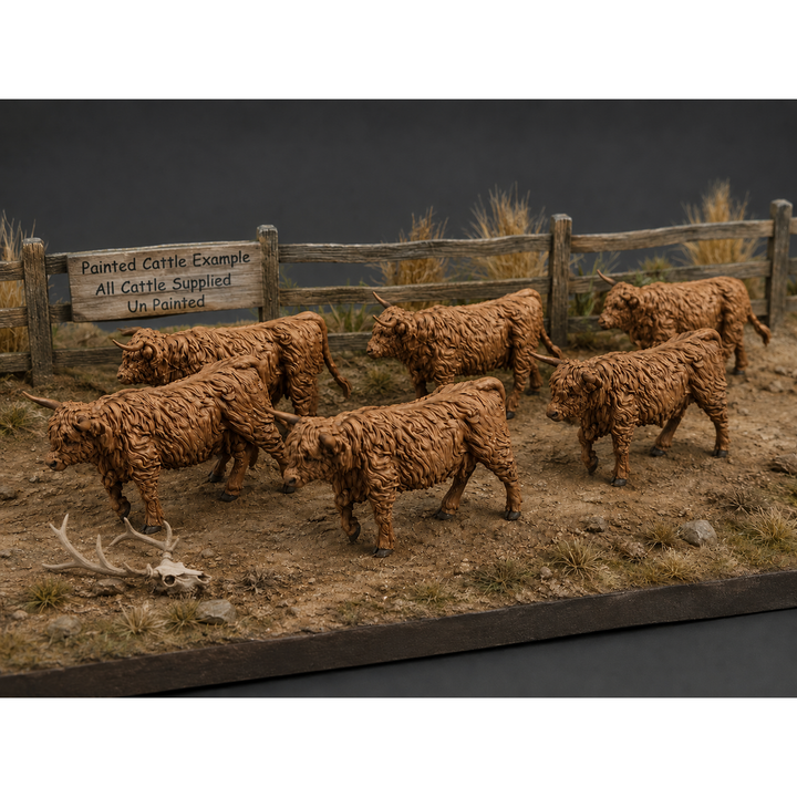 SWF002 Highland Cows Walking x 6