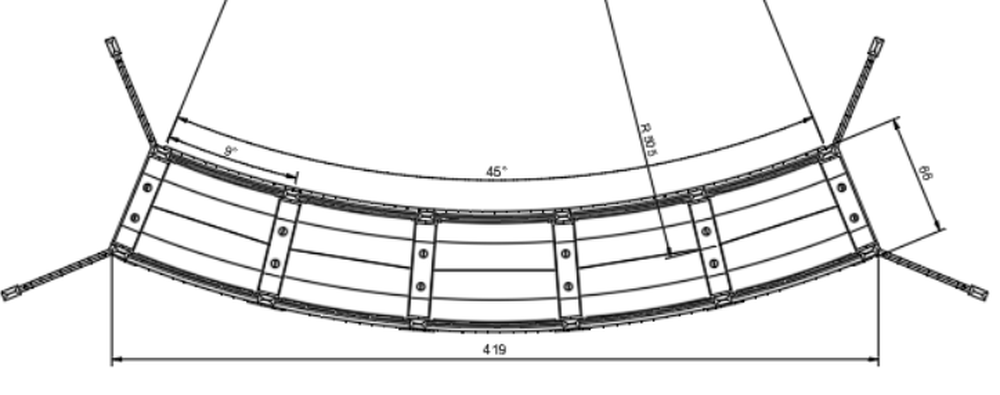 FM911 – Single Track Brick Viaduct Curved