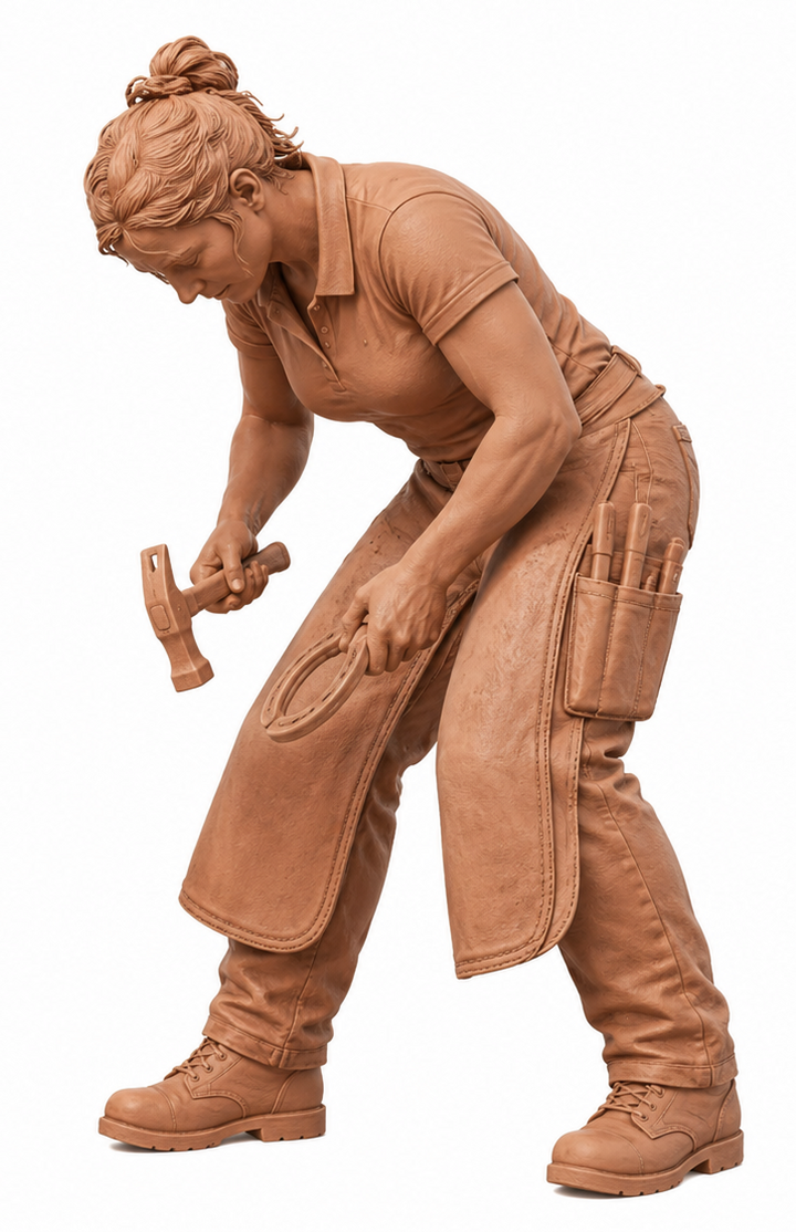 Painted-9507 Modern Female Farrier