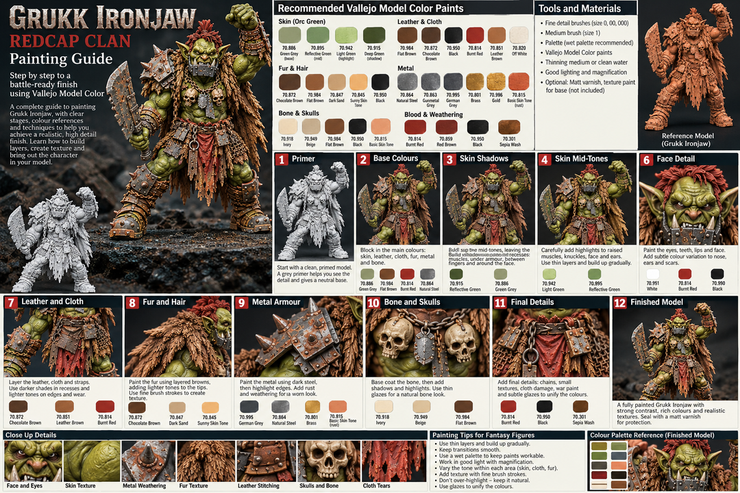 WB-RC-001 - Grukk Ironjaw — Warlord of the Redcap Clans