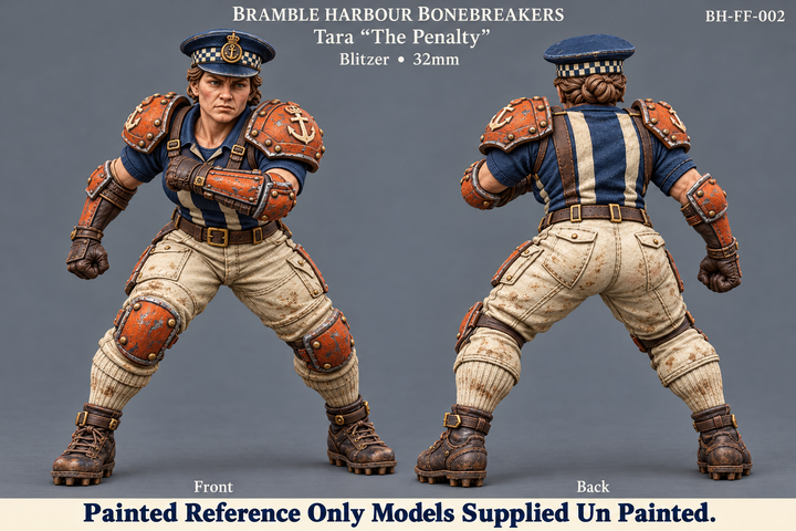BH-FF-002 — Tara “The Penalty” Blitzer | Blood Bowl|32mm