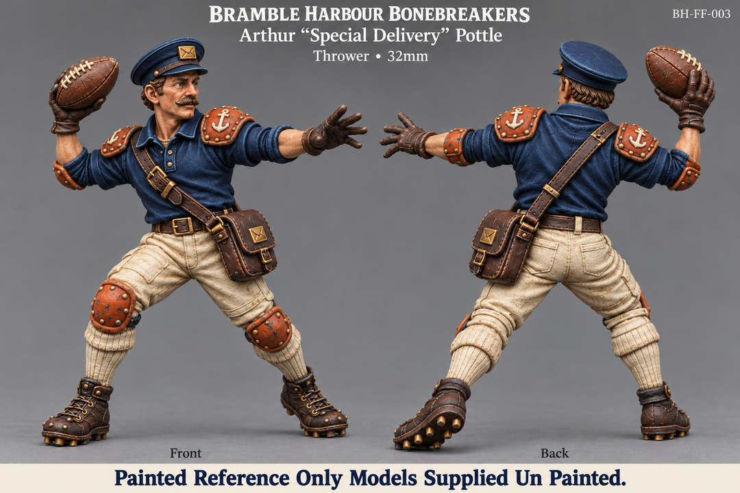 BH-FF-003 — Arthur “Special Delivery” Pottle | Blood Bowl|32mm