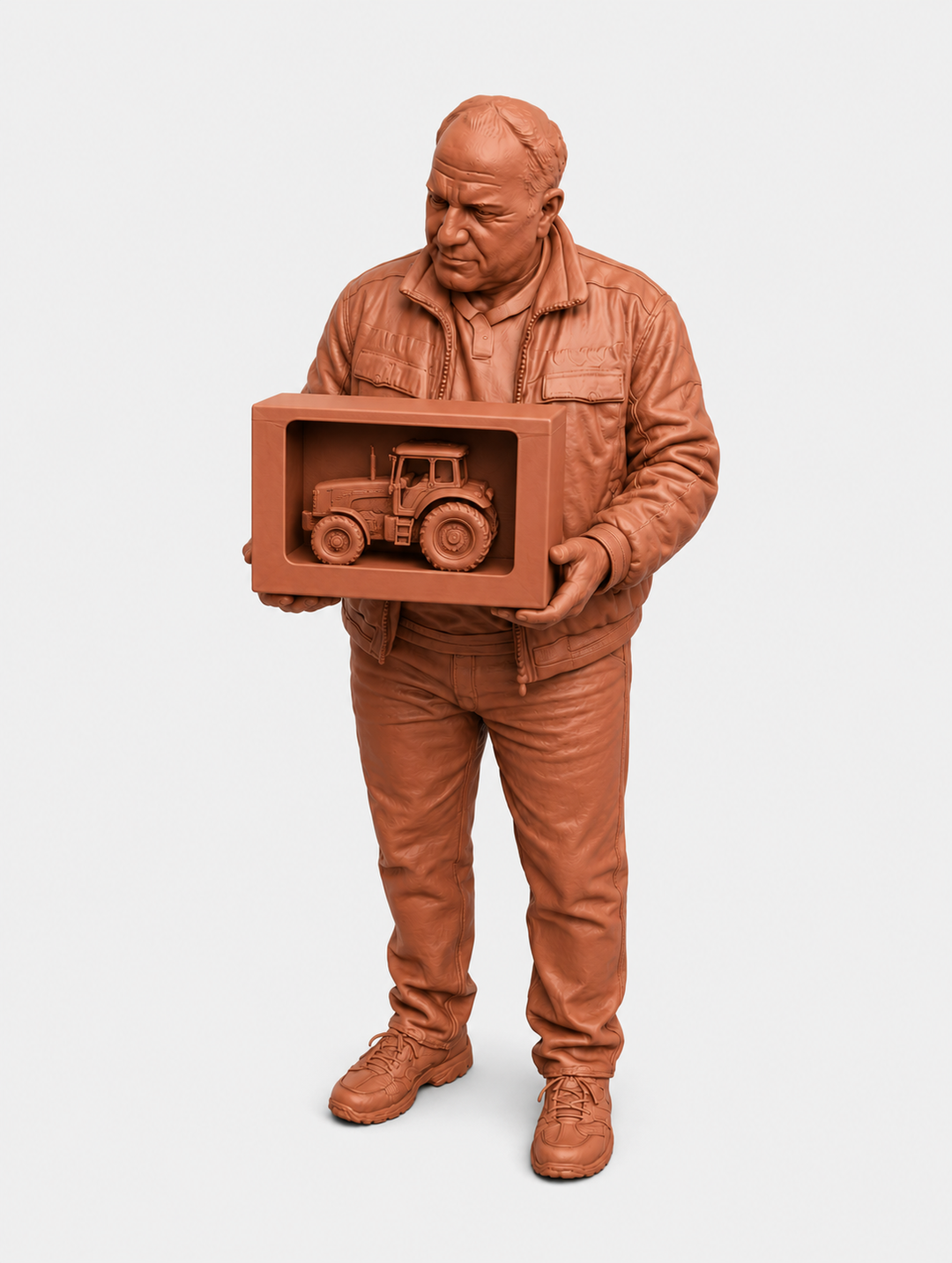 Painted-2213 Male with Large Tractor model