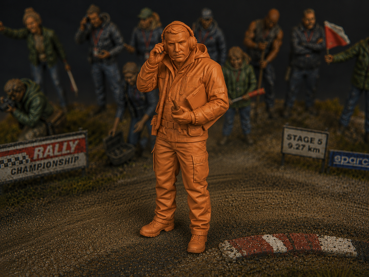 Painted-012 - Trackside Rally Crew - The Radio Coordinator (Male)