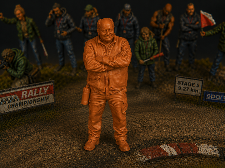 Painted-012 - Trackside Rally Crew - The Veteran Marshal (Male)