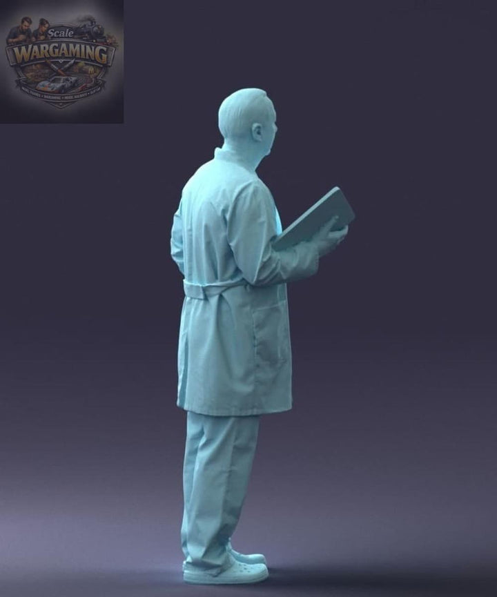 Male Doctor With Clip Board Figure