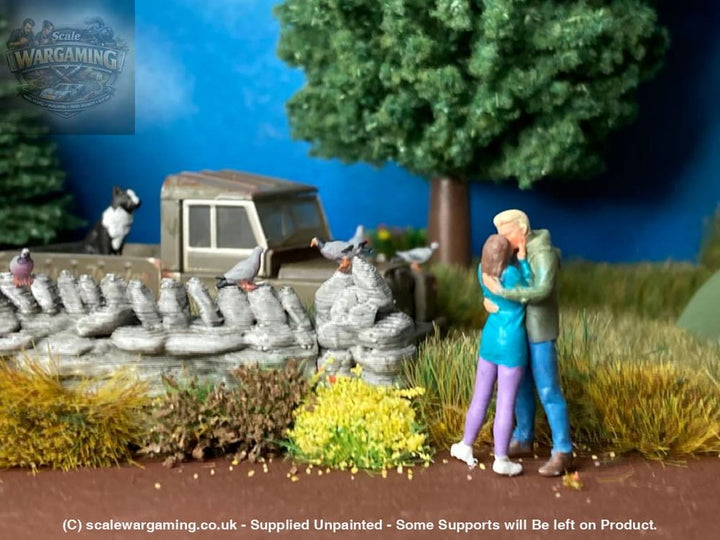 Young Kissing Couple Figure