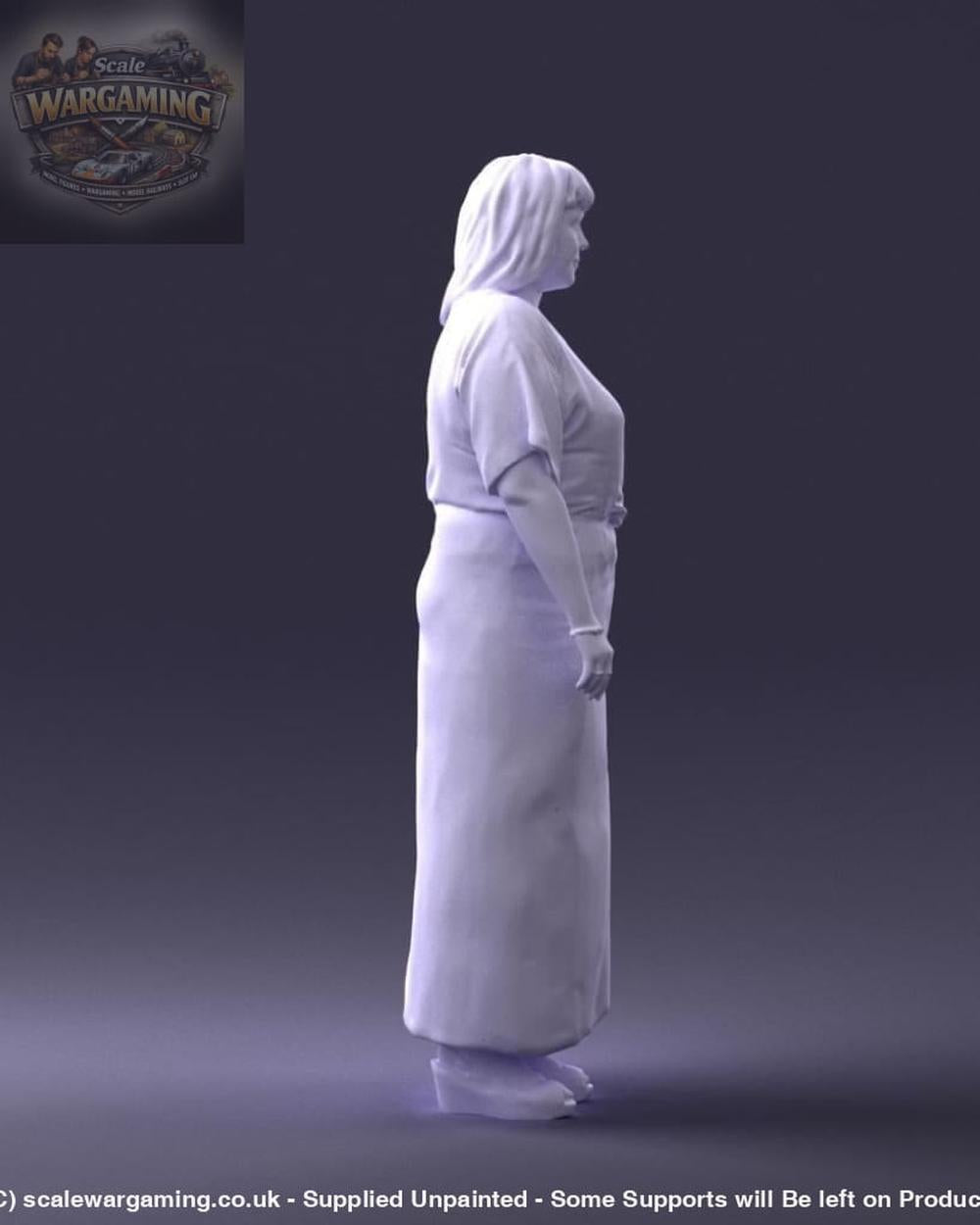 Young Girl In Long Dress Arm On Hip Figure