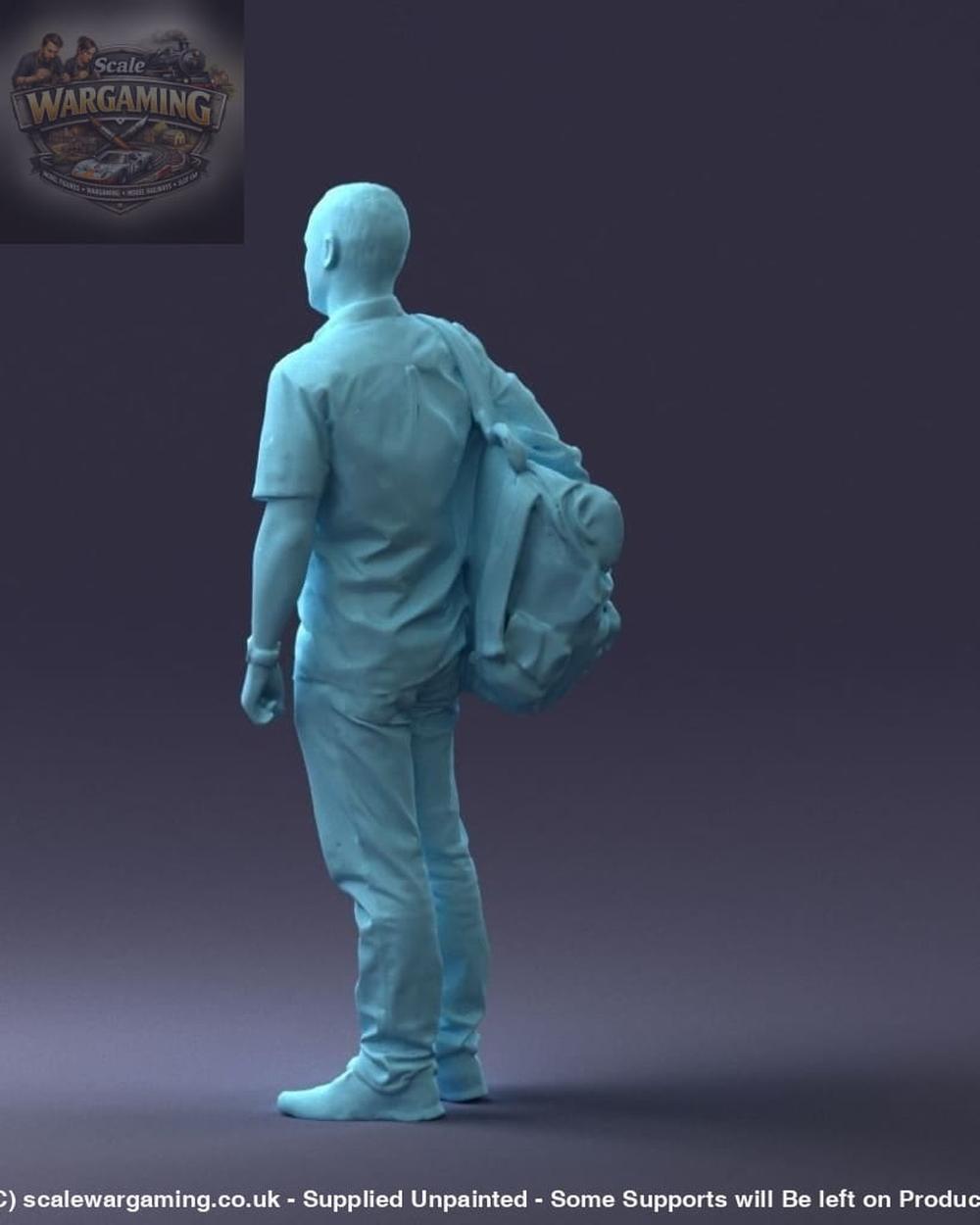 Male Coach-Train-Bus Driver And Bag Figure