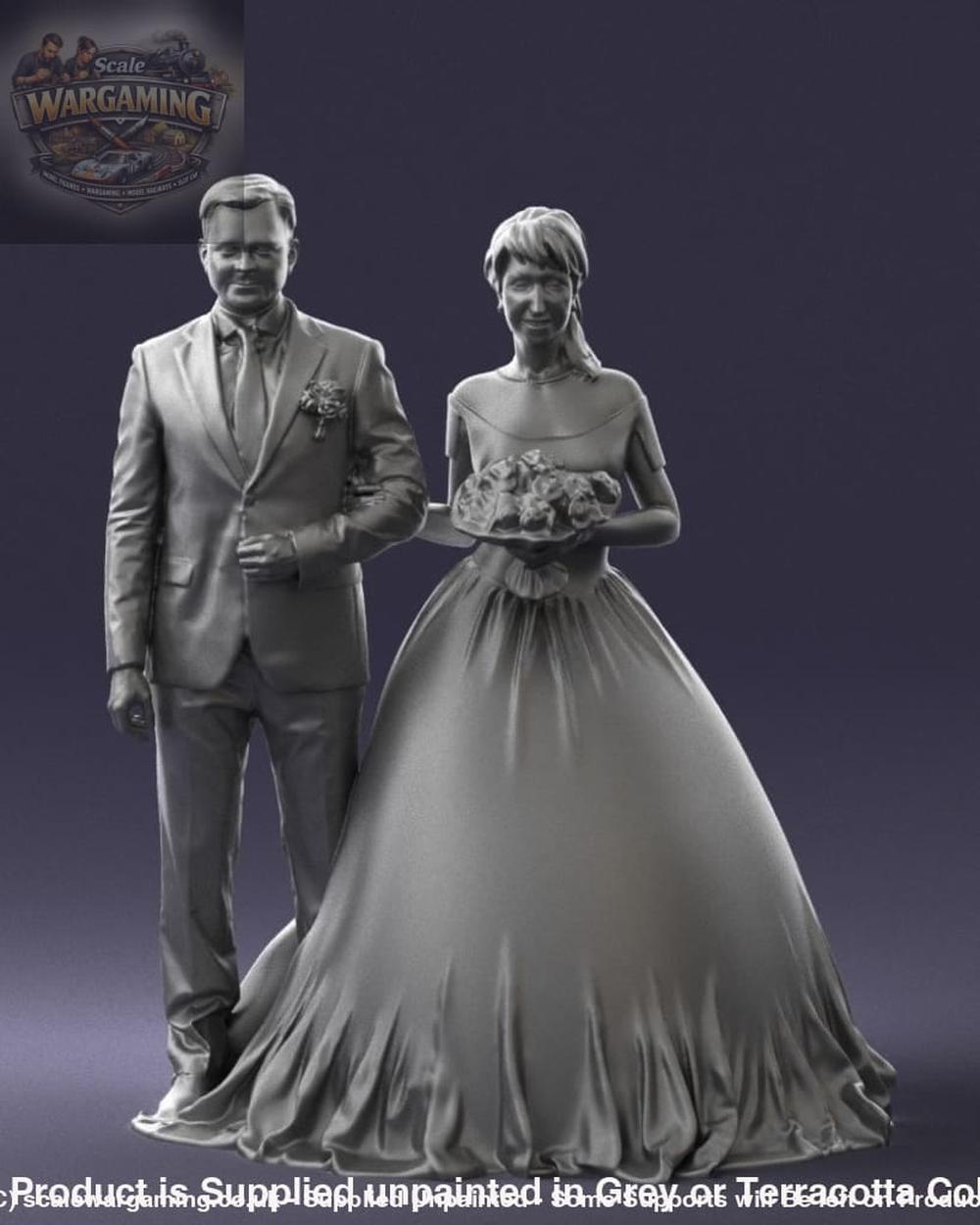 Wedding Bride & Groom Couple 2 Figure