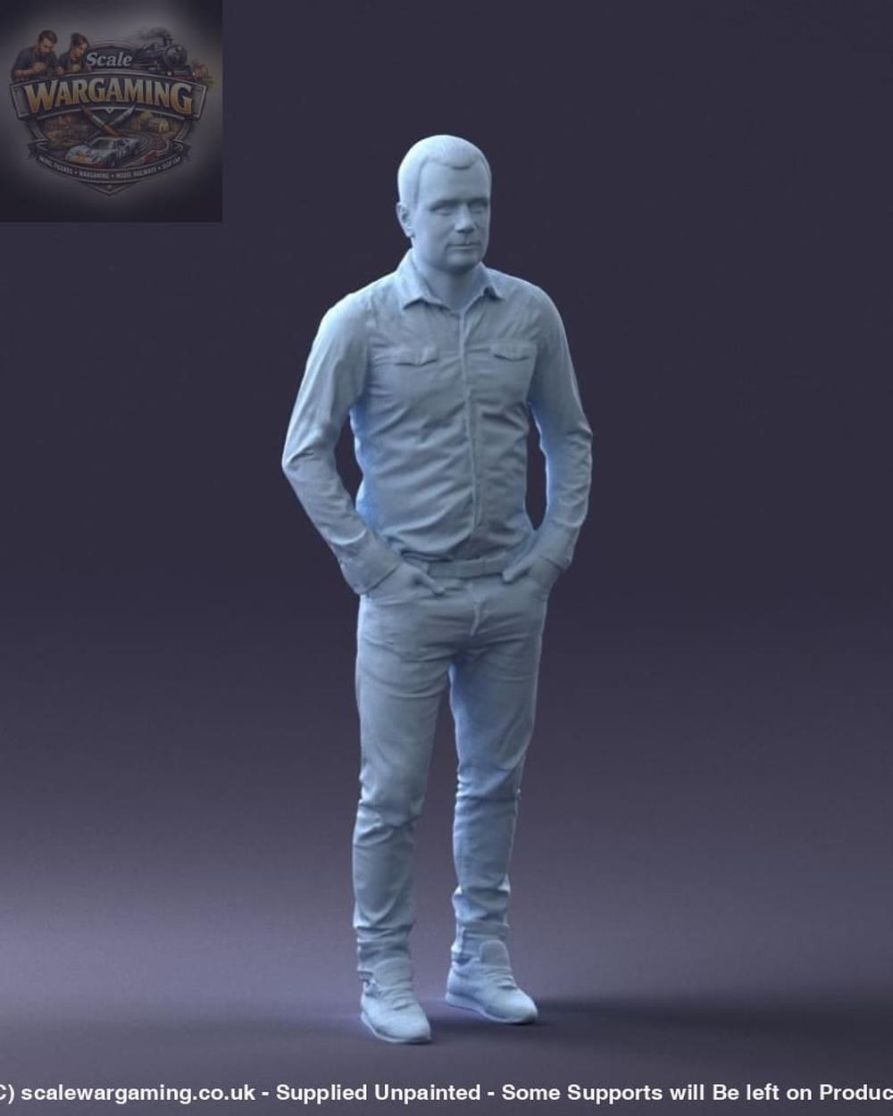Male With Hands In Pockets Figure