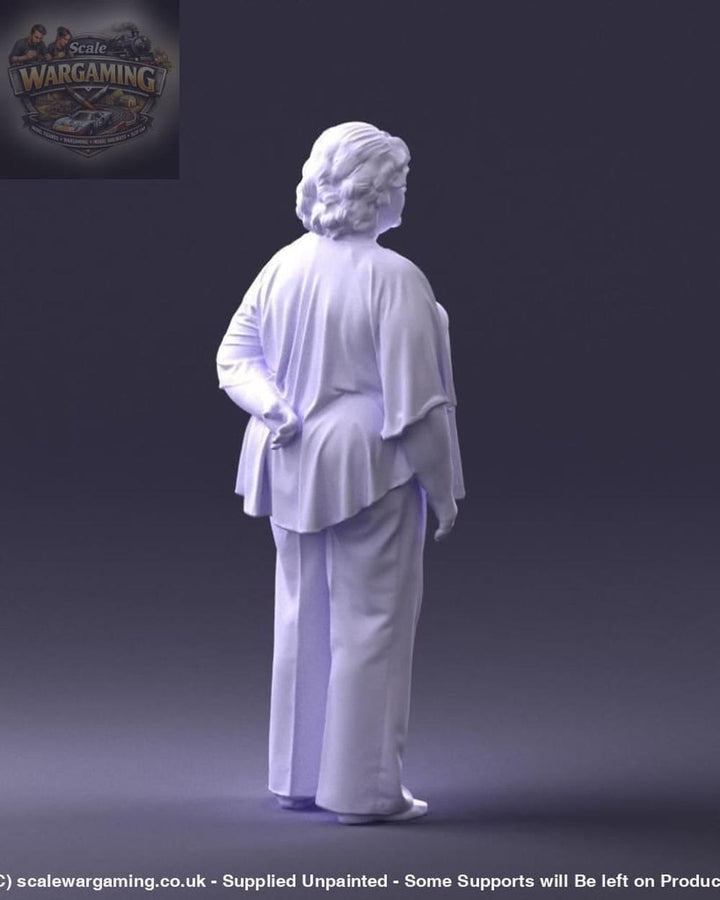 Stern Elderly Lady Arm Behind Back Figure