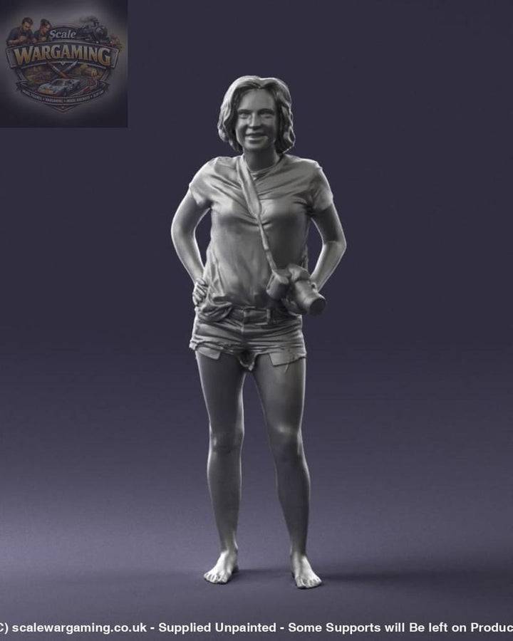 Female In Shorts With Camera Figure