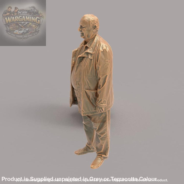 MM106 Grandad in Jacket Smiling Figure
