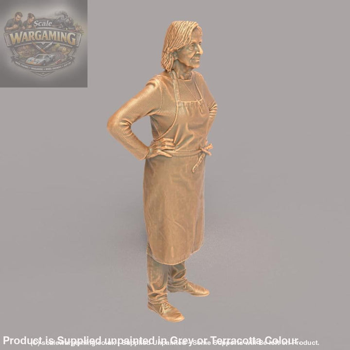 MM108 Older Female Shop keeper Figure