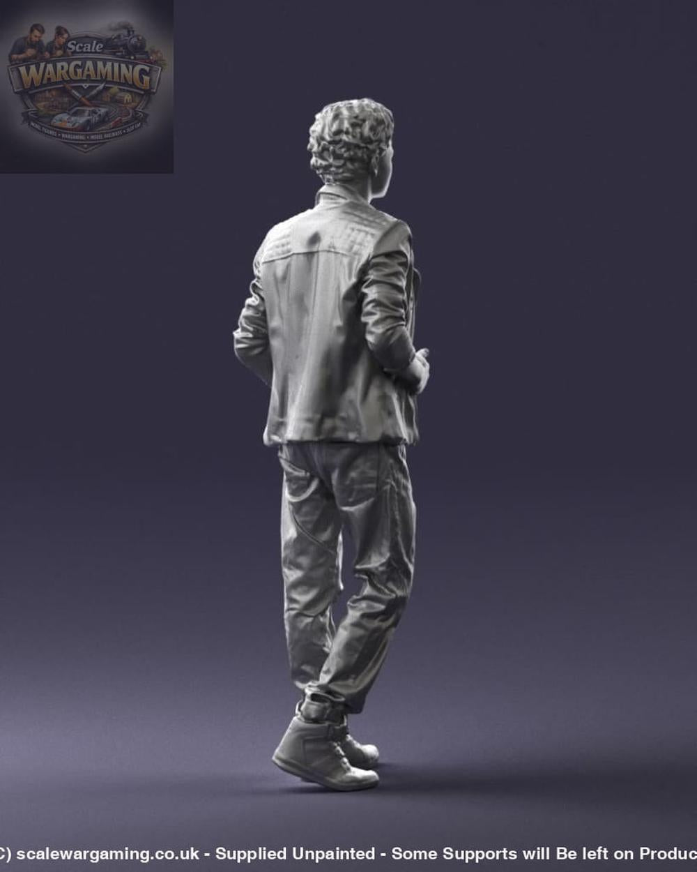 Trendy Young Teenager In Jacket And Trousers Figure