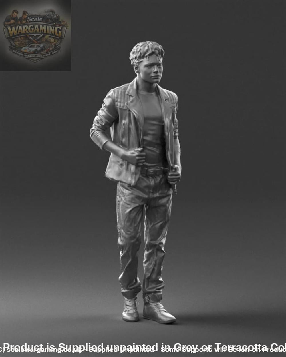 Trendy Young Teenager In Jacket And Trousers Figure