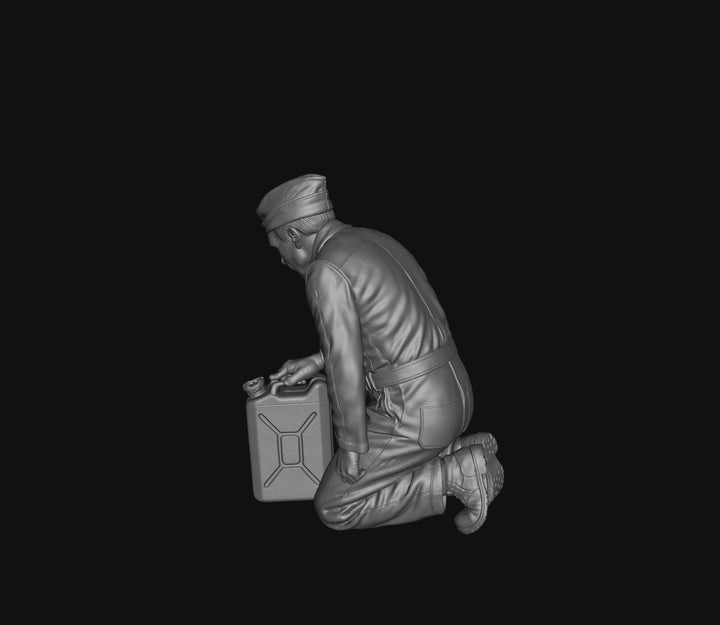 SMF1154 WW2 RAF Ground Mechanic Kneeling C