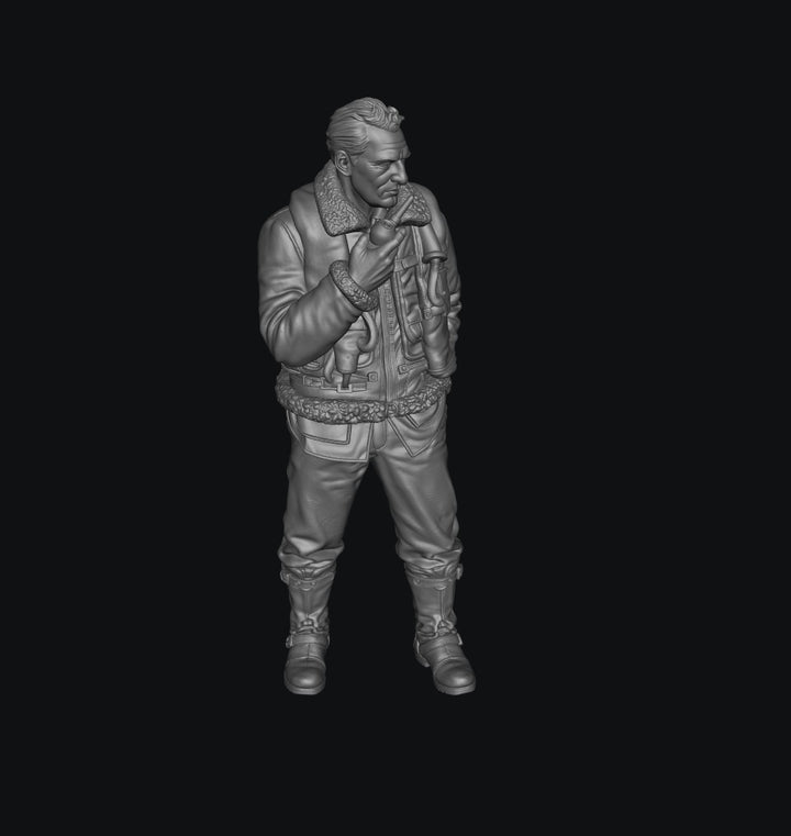 SMF1154 WW2 RAF Pilot Smoking B