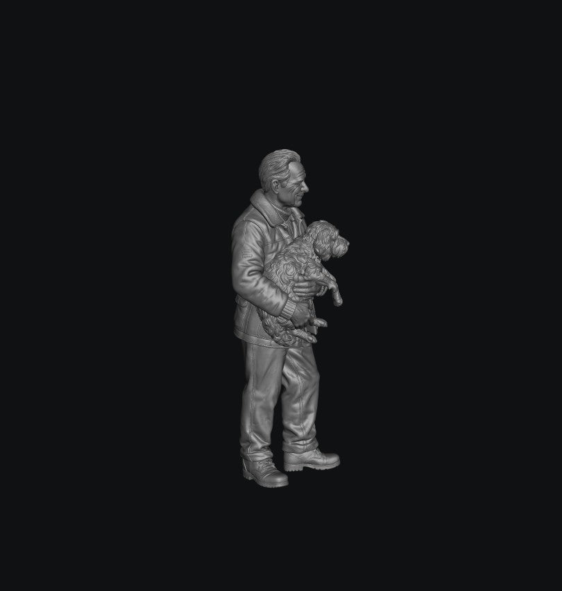 SMF1154 WW2 RAF Sergeant Aircrew Holding Dog B