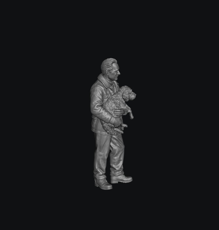 SMF1154 WW2 RAF Sergeant Aircrew Holding Dog B