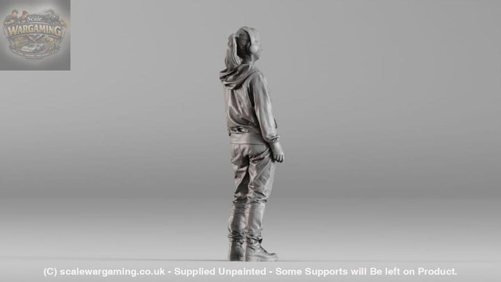 SW1348 Female Teenager wearing Headphones and Hoodie - Figure