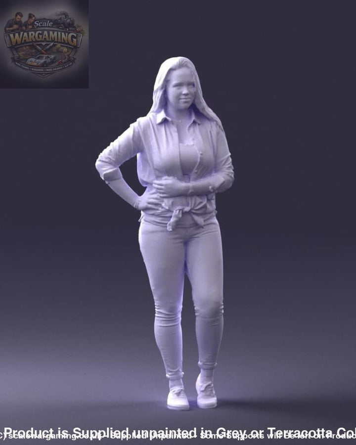 Young Teenage Girl Hand On Hip Figure