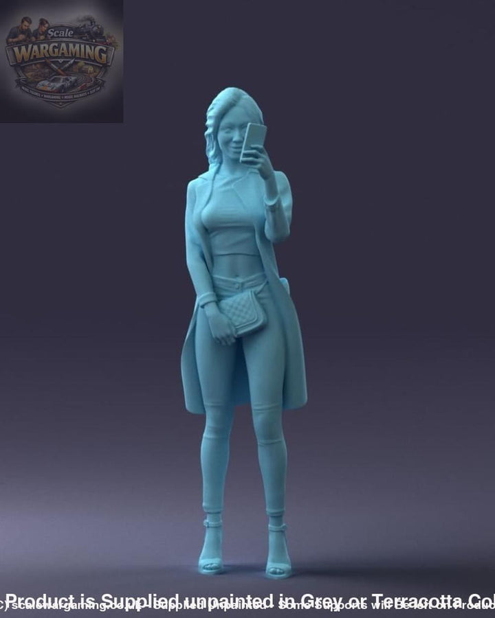 Smart Girl Taking Selfie Figure