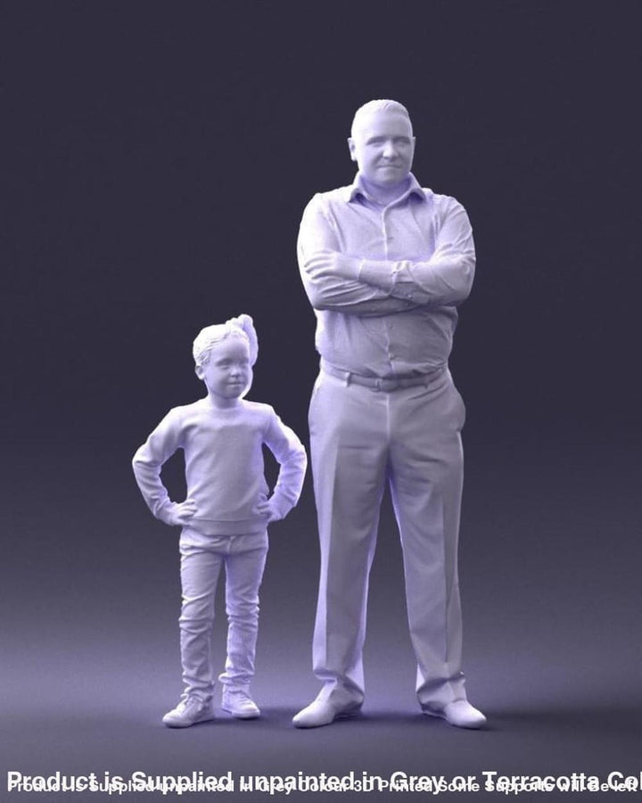 Father With Daughter Figure