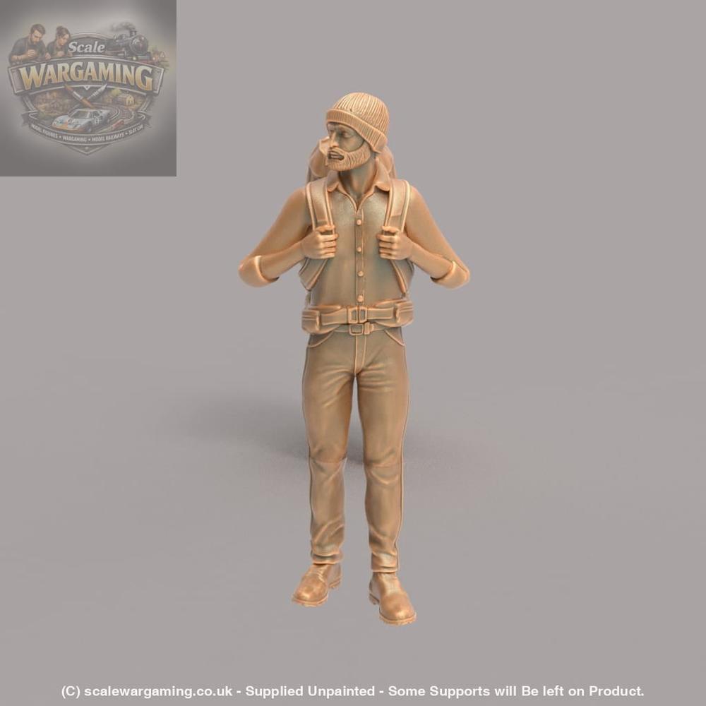 MM241 Male Hiker/Camping/Standing Looking at The View Figure