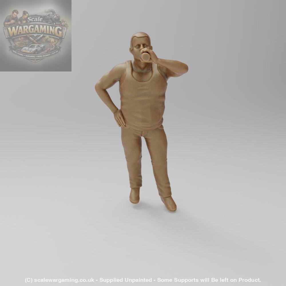SW303 Large Drunk Male Drinking - Figure