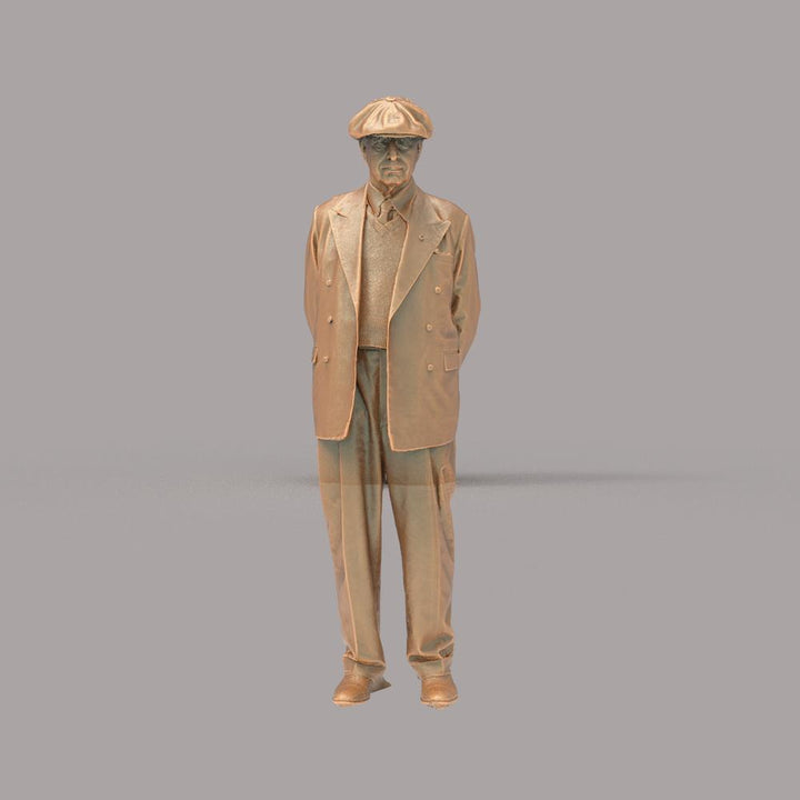 132s-0029 WW2 Older Gentleman Figure