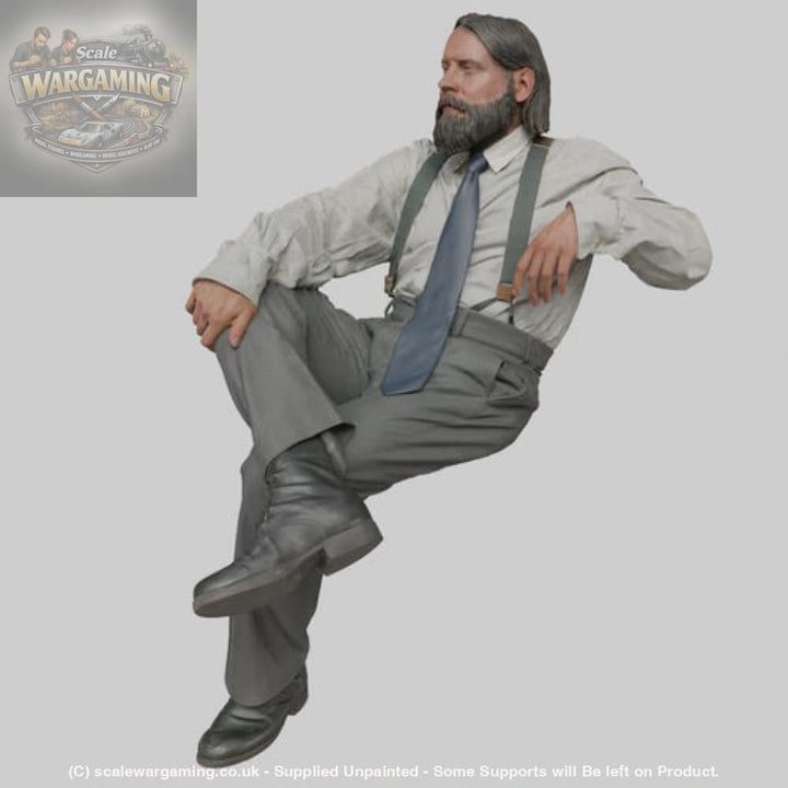 132s-0110 Smart 1900’s Male Sitting Figure