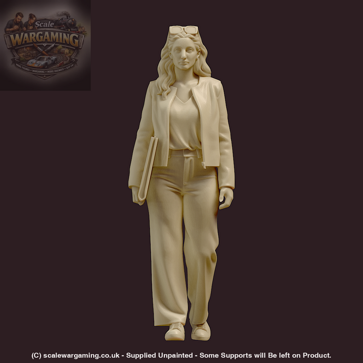 MM4171 Young Female Walking with Folder Figure