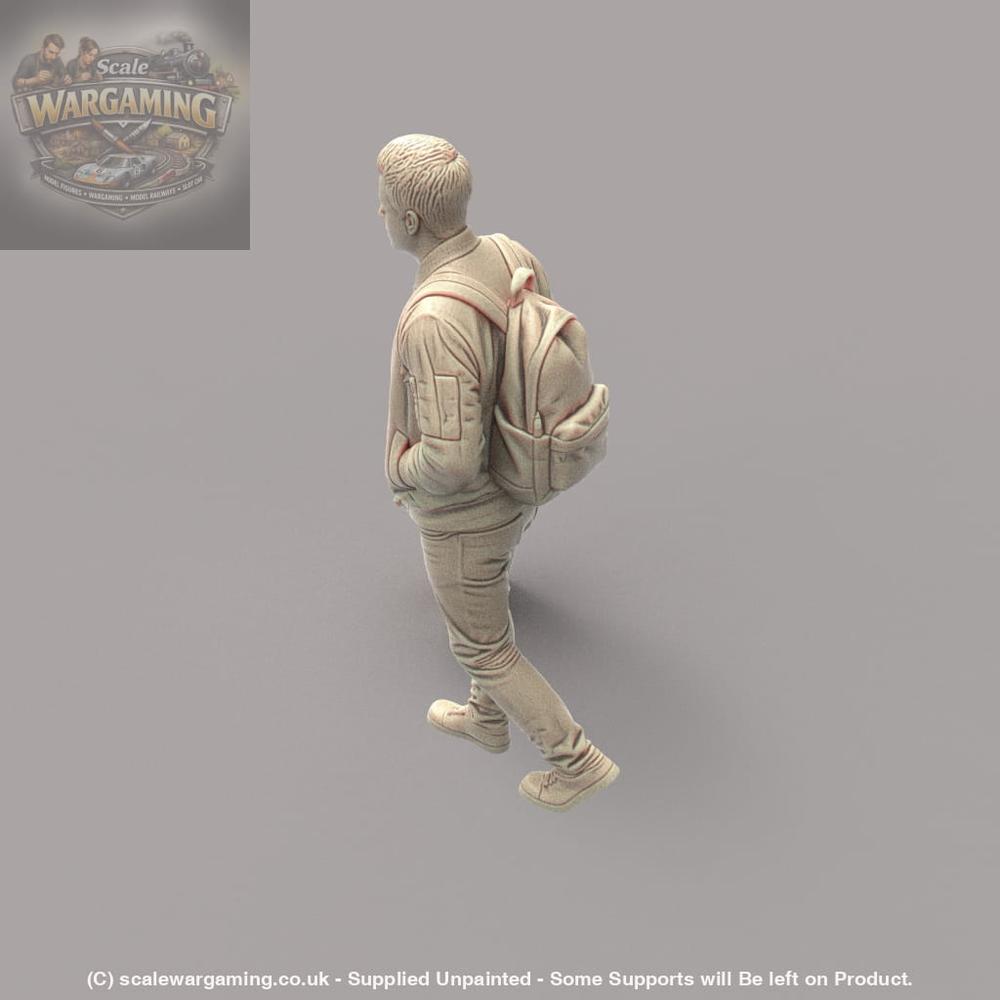 MM4178 Young Male Walking with Backpack Figure