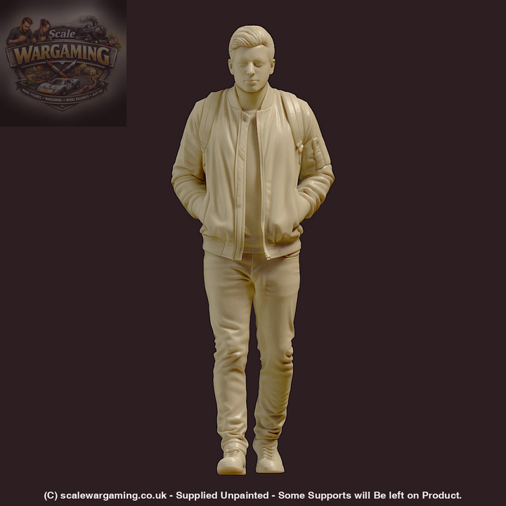 MM4178 Young Male Walking with Backpack Figure