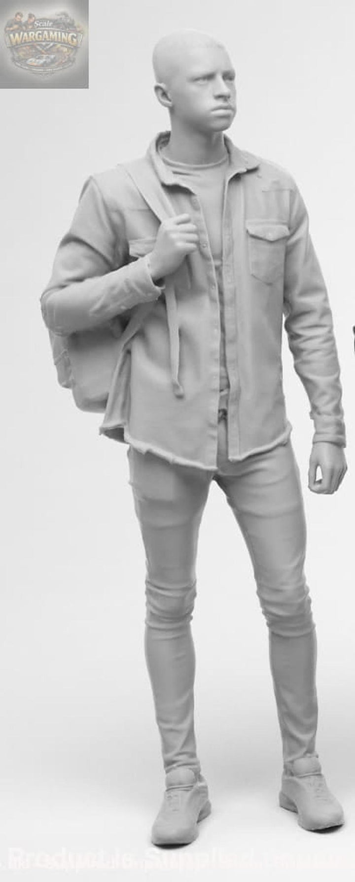 Young Smart Male Teenager With Bag Figure