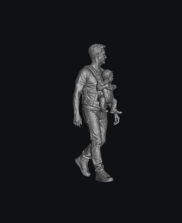 SMF8300 Dad Carrying Baby in Harness