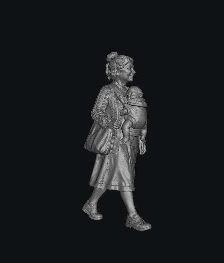 SMF8300 Grandma Carrying Baby in Harness 1