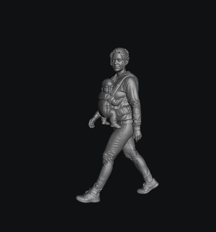 SMF8300 Mum Carrying Baby in Harness