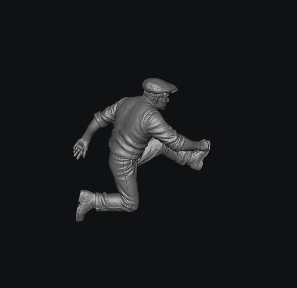 SMF9330 Male Farmer Running and Jumping